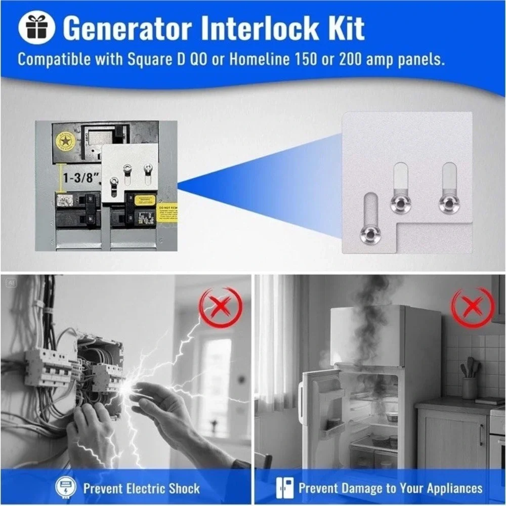Seeutek 50 Amp Generator Cord 4 Prong 15 FT Generator Extension Cord with Pr NEW